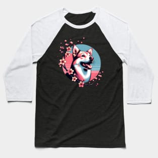 Taiwan Dog Enjoys Spring Cherry Blossoms Baseball T-Shirt